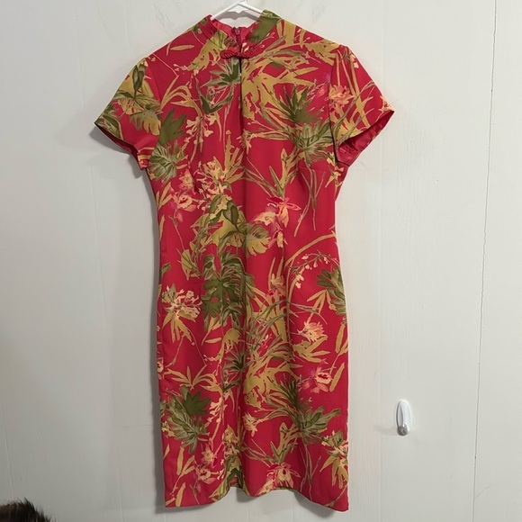 David Warren Petites Sz 12P Asian dress very good condition - Picture 1 of 4